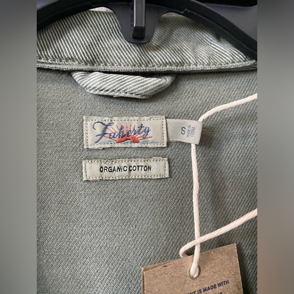 Faherty Overland Long Sleeve Organic Cotton Blend Twill Jumpsuit - Picture 9 of 13